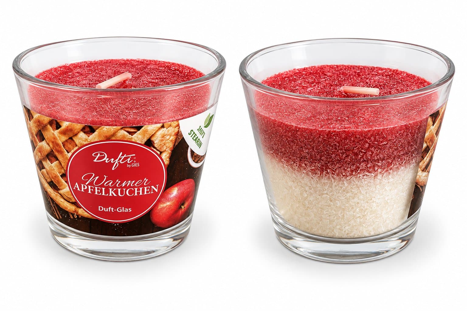 Dufti Duftkerze im Glas Warmer Apfelkuchen Duftglas Raumduft Kerze