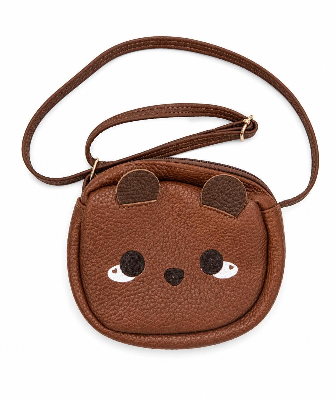 Kindertasche Bär Umhängetasche Mädchen Kunstleder Bärchen Tasche Braun Süß