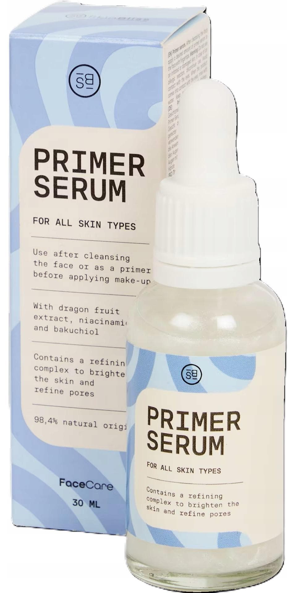 Skin Bliss Primer Serum 30ml For All Skin Types | Niacinamid Bakuchiol Drachenfrucht | Gesichtsserum Make-up Base NEU