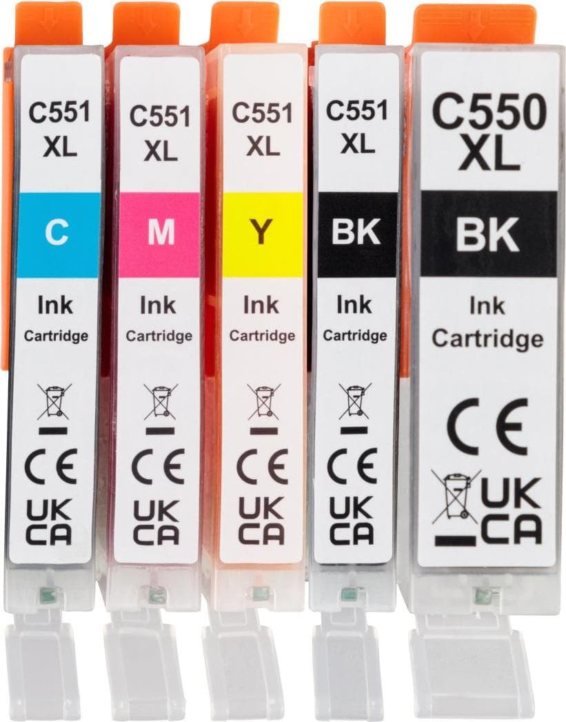 Crelando Druckerpatronen Multipack Qualitätstinte 550/551XL für Canon
