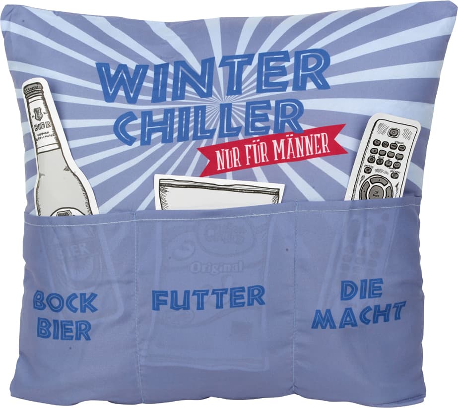 HERGO Sofahelden Kissen "Winter Chiller - nur für Männer"