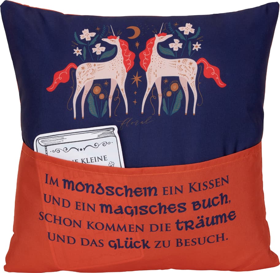 HERGO Sofahelden Lesekissen "Im Mondschein ein Kissen..."