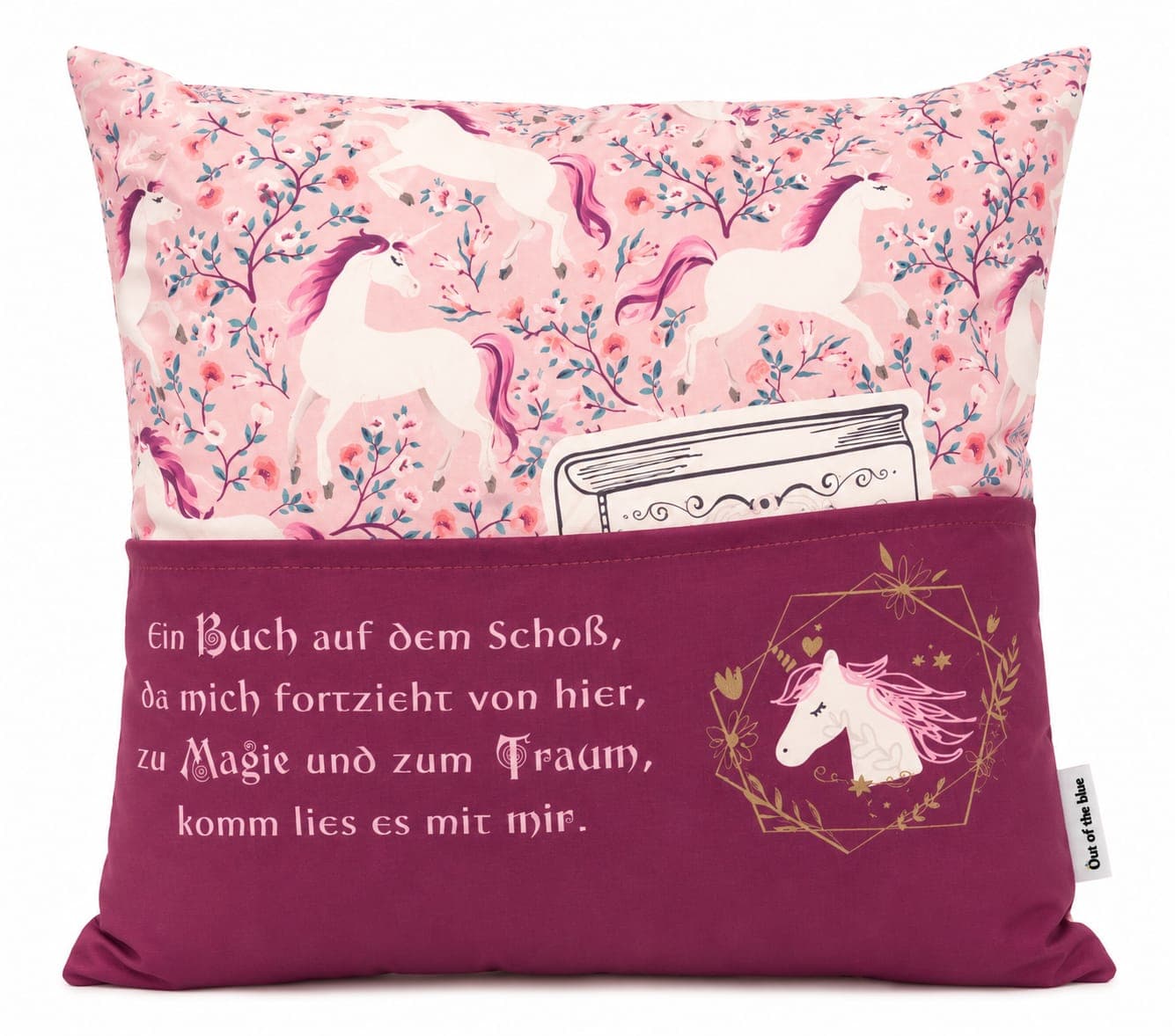 HERGO Sofahelden Kinder-Lesekissen "Einhorn"