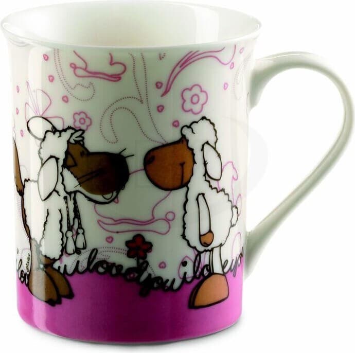 Nici 27834 Porzellantasse I Love You Jolly Wolf Schaf Kaffeetasse Teetasse