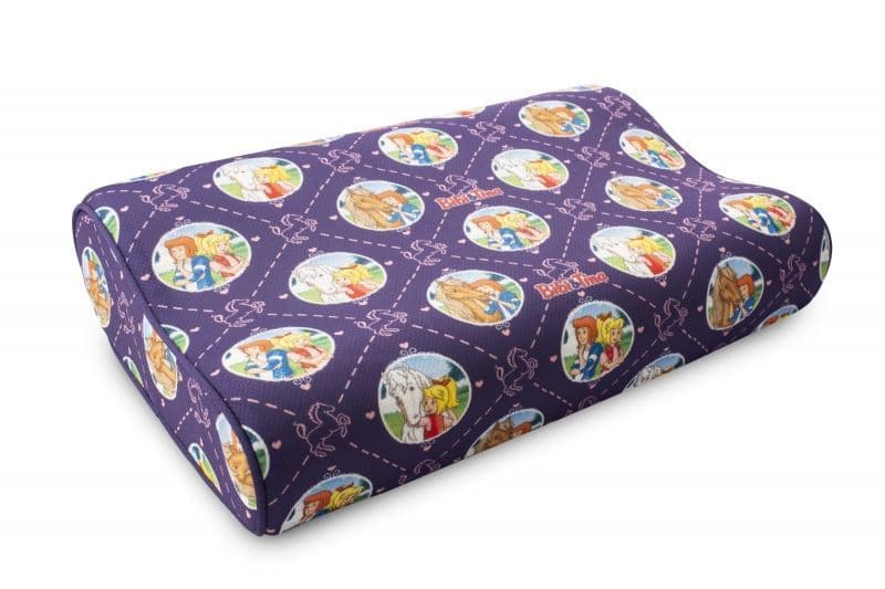 Technaxx Bibi&Tina Ergonomisches Schlafkissen Für Kinder, 24 x 40 cm, Memory-Schaum, Rechteckig, Mehrfarbig, Abbildung, Reißverschluss