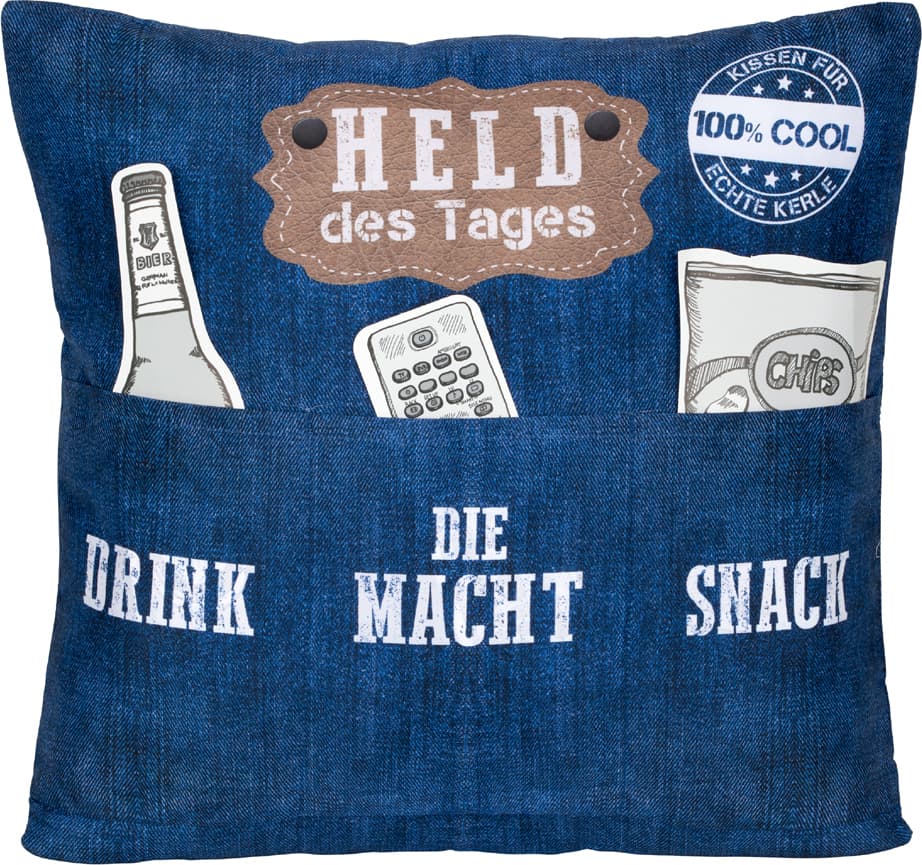 HERGO Sofahelden Kissen "Held des Tages"